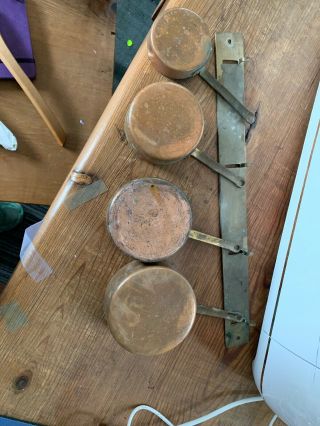 Vintage Copper Measuring Cups