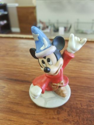 Walt Disney Mickey Mouse Wizard Ceramic 4 " Figurine