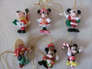 Disney - 6 Mini Christmas Ornaments - Mickey Minnie Yosemite Sam - Xnlt.  Minty
