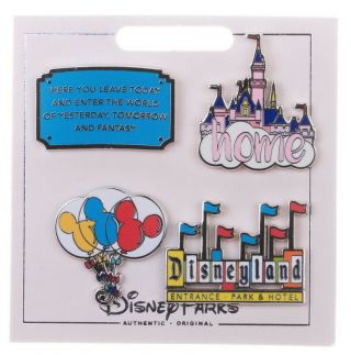 2018 Disney Flair Plaque Castle Home Balloons Set Of 4 Pins Only R5