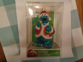 Sesame Street Kurt Adler Christmas Ornament Glass Cookie Monster