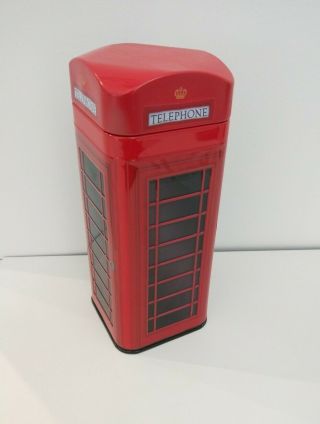 Empty Tin London Red Telephone Box Style