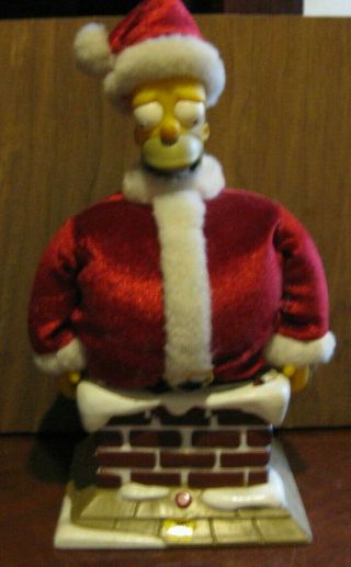 Gemmy Talking Homer Simpson Santa Stuck In A Chimney,  Animated,  2004