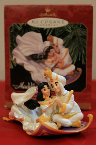 1997 Hallmark Keepsake Jasmine & Aladdin Christmas Ornament Disney