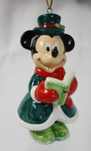 Disney Mickey Mouse Ornament Christmas Caroler Enesco 758248