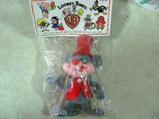 Nos Vintage 1978 Merlin Mouse Plastic Figure Warner Bros.  Looney Tunes Ornament