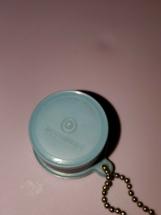 Tupperware Keychain,  Hard To Find Canister Country Blue