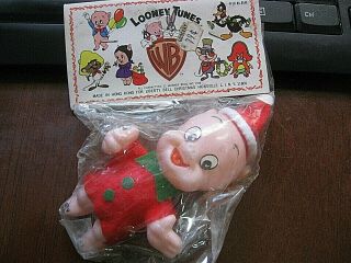 Nos Vintage 1978 Porky Pig Plastic Figure Warner Brothers Looney Tunes Ornament