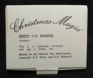 Disney Christmas Ornament Winnie the Pooh 26231 110 Made by Grolier China 3