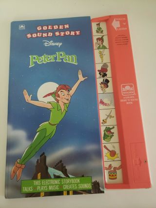 Vintage 1991 Disney Golden Sound Story Book Peter Pan