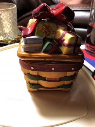 Longaberger 2006 Little Gifts Basket Set With Pottery Lid Euc