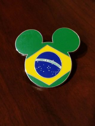 Disney Pin 89603 Mickey Mouse Icon - Brazilian Flag Authentic