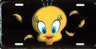 Solid Aluminum Tweety Bird Auto Tag License Plate -