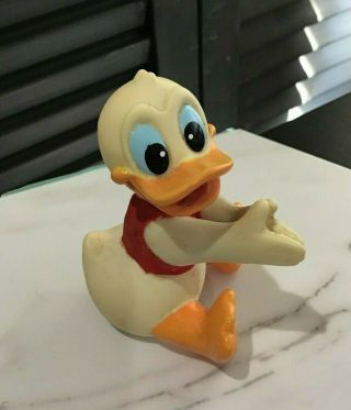 Vintage Donald Duck Rubber Toy Figure Diving Swimming Pose