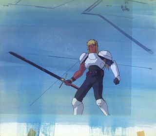 Genesis Surviver Gaiarth Anime Cel Painted Background Set Up 11x12 Ital Japanese