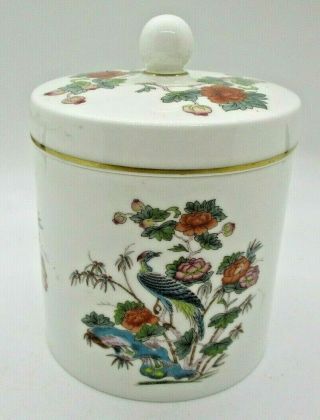Wedgwood Kutani Crane Small Lidded Jar Canister Vintage