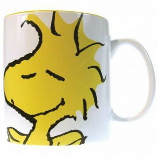 Peanuts Woodstock Face Image 14 Oz.  White Ceramic Coffee Mug,