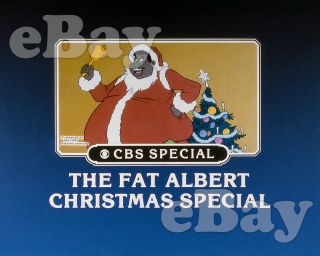 Rare Fat Albert Christmas Cartoon Color Tv Photo Filmation Cbs - Tv