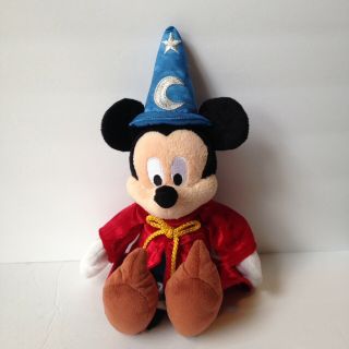 Mickey Mouse Fantasia Sorcerer 14 " Stuffed Plush Toy Walt Disney World Parks