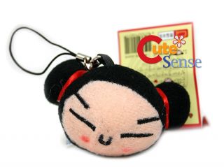 Pucca Face Plush Doll 2 " Soft Plush Cell Phone Strap Hanger