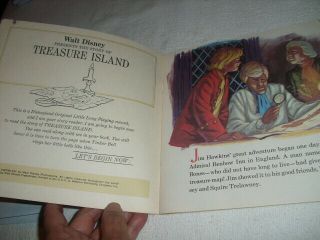 WALT DISNEY TREASURE ISLAND SEE HEAR READ 24 PAGE BOOK ALL COMPLETE 33 1/3 2