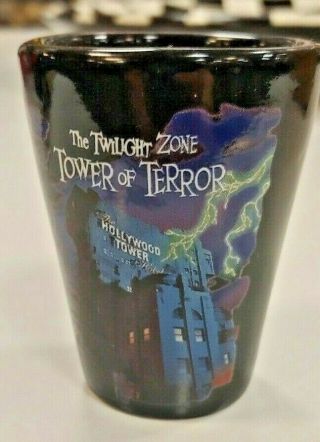 The Twilight Zone Tower Of Terror Shot Glass Disney California Adventure Black