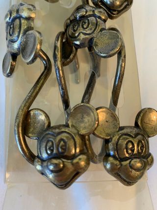 Mickey Mouse Brass Shower Curtain Hooks
