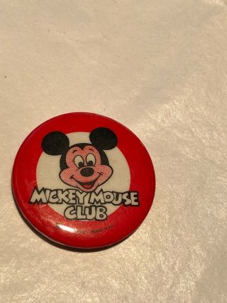 Large Mickey Mouse Club Pin 3 - 1/2 " Metal Badge 1980 