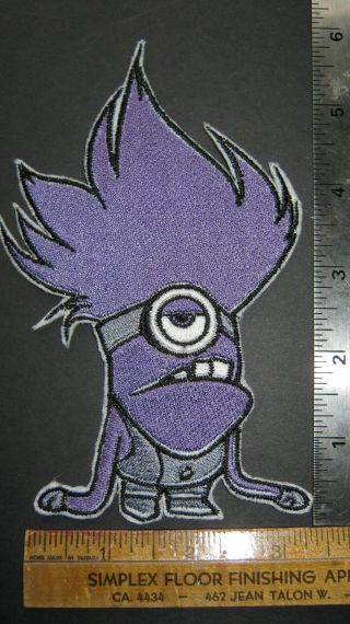 Despicable Me Evil Purple Minion Embroidered Patch Badge Sew Or Iron On Funny