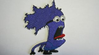 Despicable Me Screaming Evil Purple Minion Embroidered Patch Badge Sew Or Iron