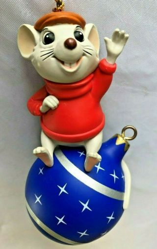 Disney 4 " Bernard The Mouse From Rescures Figurine Ornament