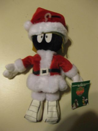 Warner Brothers Marvin The Martian Santa 9 " Beanie Bean Bag Plush Nwt
