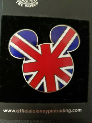Disney Pin Mickey Mouse Icon Series World Showcase Flag Britain England Uk