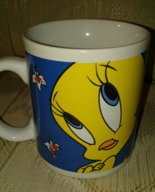 2 Looney Tunes 1998 Coffee Mugs Sylvester Tweety Bird Warner Bros 2