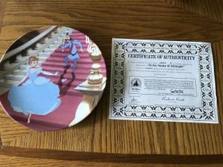 Knowles Disney Cinderella Collectors Plate " At The Stroke Of Midnight "