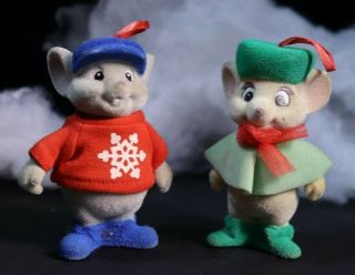 The Rescuers Bernard And Bianca Vintage Christmas Ornaments 3.  5 " Approx.  Each