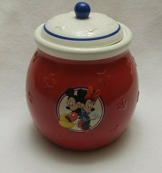 Disney Mickey And Minnie Mouse Cookie Jar Ceramic