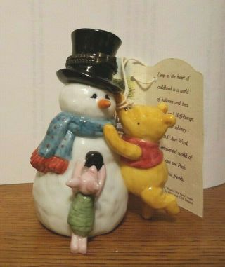 Winnie The Pooh And Piglet Porcelain Hinged Trinket Box Midwest Of Cannon Falls
