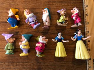 Disney Snow White & Seven Dwarfs Pvc Figures Doc Dopey Sleepy - Us