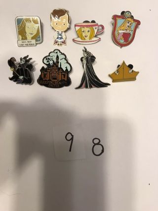 Disney Collectible Trading Pins.  7 Piece Sleeping Beauty/ Maleficent