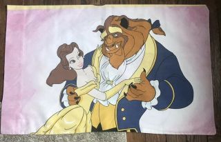 Set Of Two Vintage Disney Beauty And The Beast Pillowcase