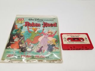 Walt Disney Read Along Book And Cassette Tape 1977 Story Of Robin Hood Vintage