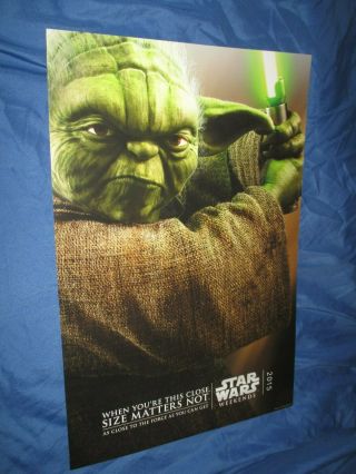Star Wars Weekends 2015 Yoda Art Poster/print Disney Parks Annual Passholder Ex