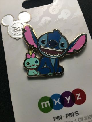 Disney Pin D23 Expo Stitch With Scrump Cutie Style Mxyz Pin