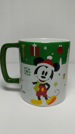 2017 Disney Store Mickey Mouse Christmas Cookie Milk Mug Coffee Cup Holiday