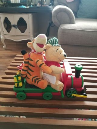 Gemmy Winnie The Pooh And Tigger Christmas Train Holiday Decor Disney