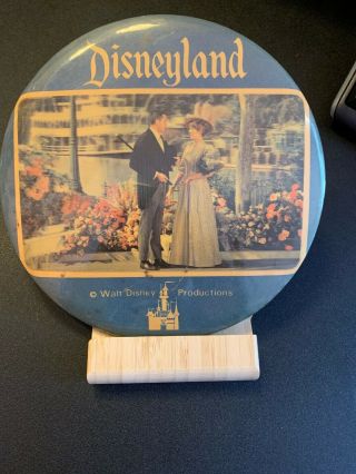 Vintage Disneyland Walt Disney Productions Button Pin 3d