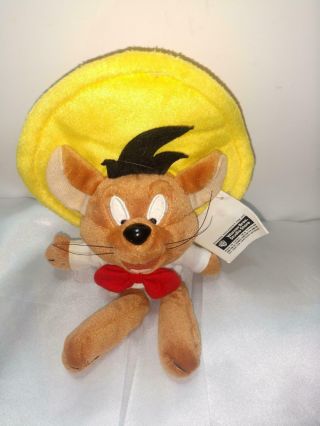 Warner Brothers Studio 7” Speedy Gonzales Plush Bean Bag Toy With Tag