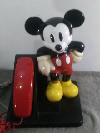 Vintage Mickey Mouse Disney Touch Tone Phone,  At&t Telephone - Large (14x10x8).