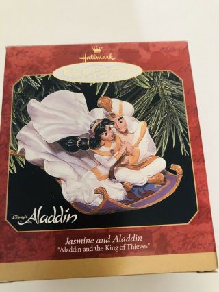 1997 Hallmark Keepsake Jasmine & Aladdin Christmas Ornament Disney